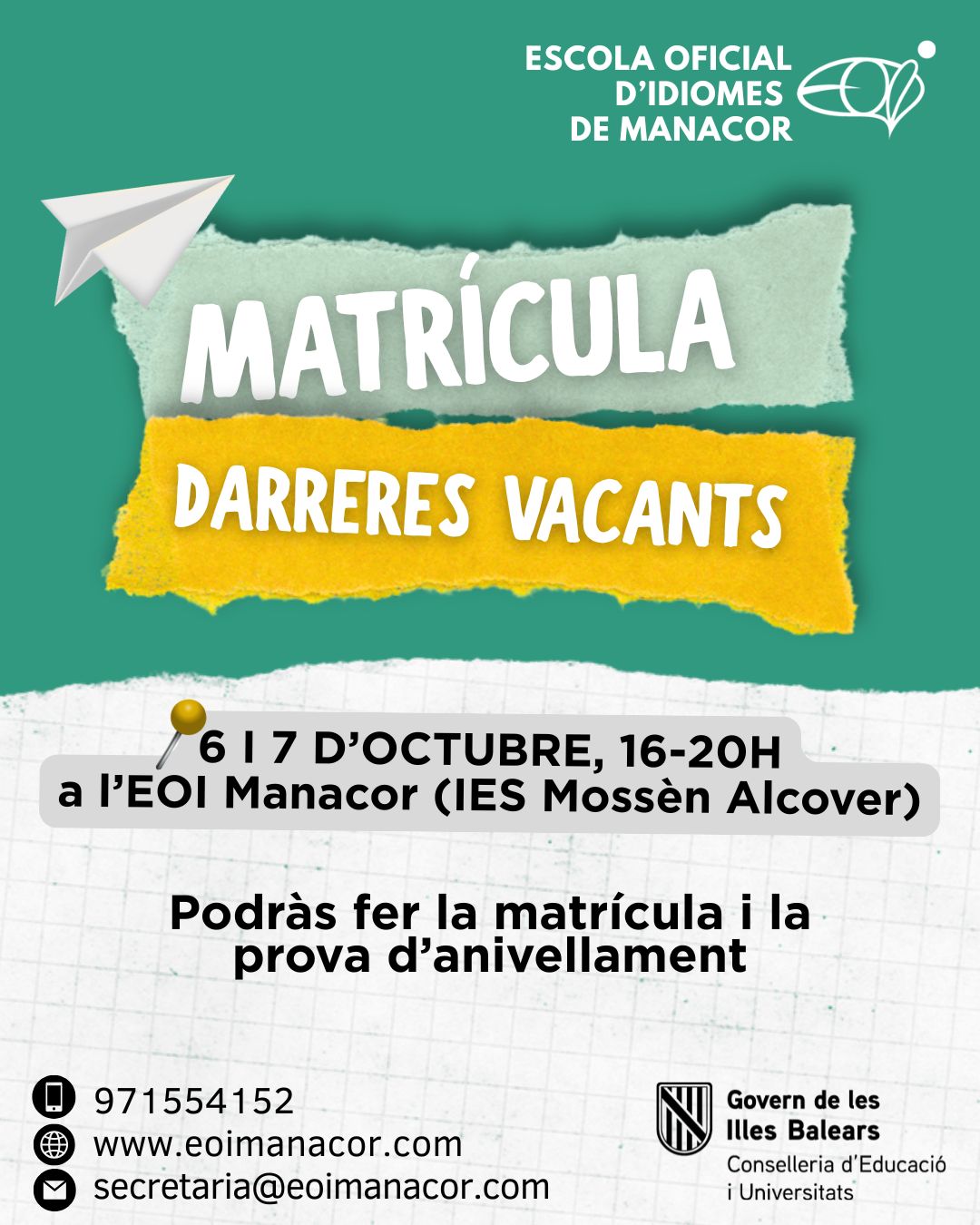 Imatge matrícula presencial